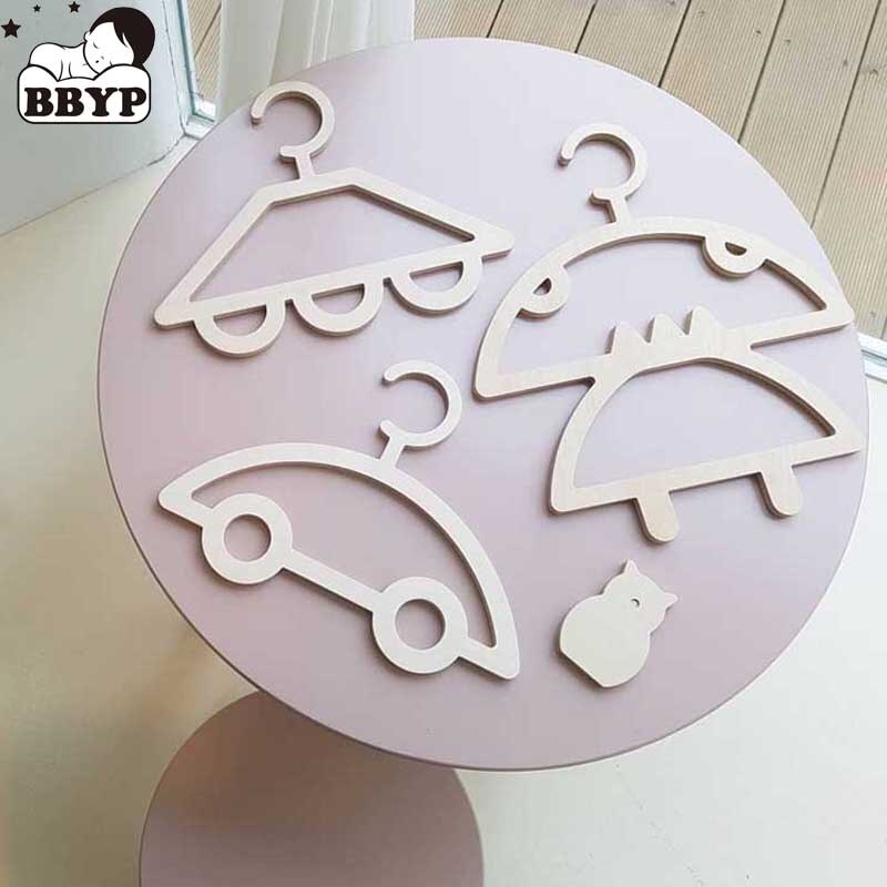 Perchero de madera portátil para ropa de bebé, 5 piezas, decoración para habitación de niños, guardería,