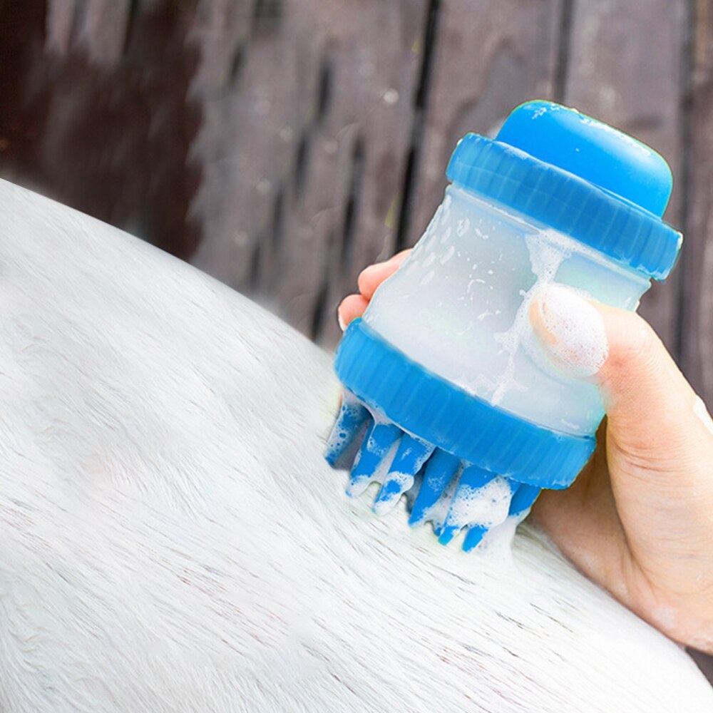 Accesorios para perros Baño de mascotas herramienta de limpieza cepillo para masajes de baño masajeador cómodo tamaño Palma herramienta de Ducha