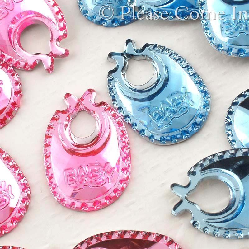 Roze/Blauw/Clear Kleur 100 Stks/partij 18 Mm Baby Bib Acryl Steentjes Voor Jongens & Meisjes Baby Shower party Tafel Scatter Decoratie