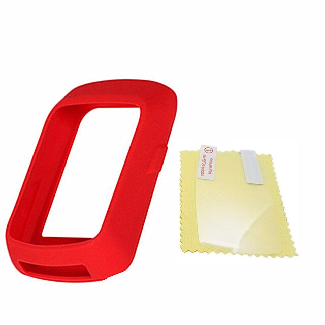 Generic Bike Silicone Case & Screen Protector Film for Wahoo ELEMNT Bolt GPS Computer Case Sleeve for wahoo elemnt bolt: red