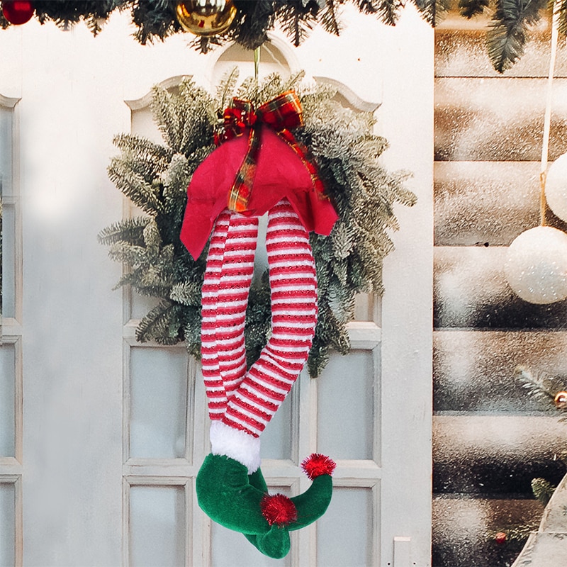 Fowecelt jul hjemmeinnredning år varer juletre bord dør vinduspynt dekor alv på hylla jul