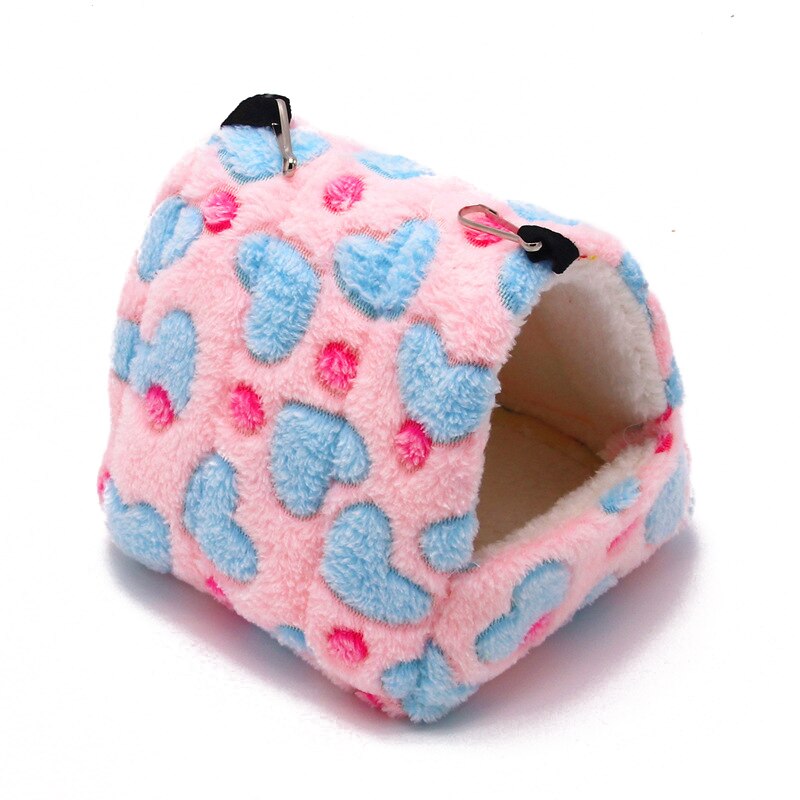 Huisdier Bed Zacht Flanel Cavia Bed Hamsters Slaapzak Voor Konijn Accessoires Jaula Conejo Kleine Huisdier Kooi Nest Bed kussen: Roze / 14x12cm