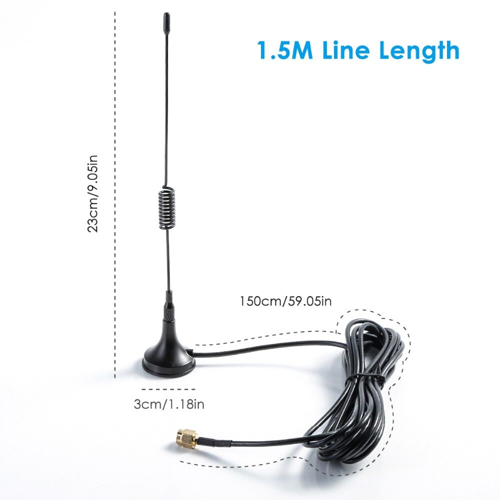 SOONHUA 5dbi 315Mhz Antenna SMA Male Connector With Magnetic Base For Ham Radio Signal Booster Wireless Repeater Antenna Cable
