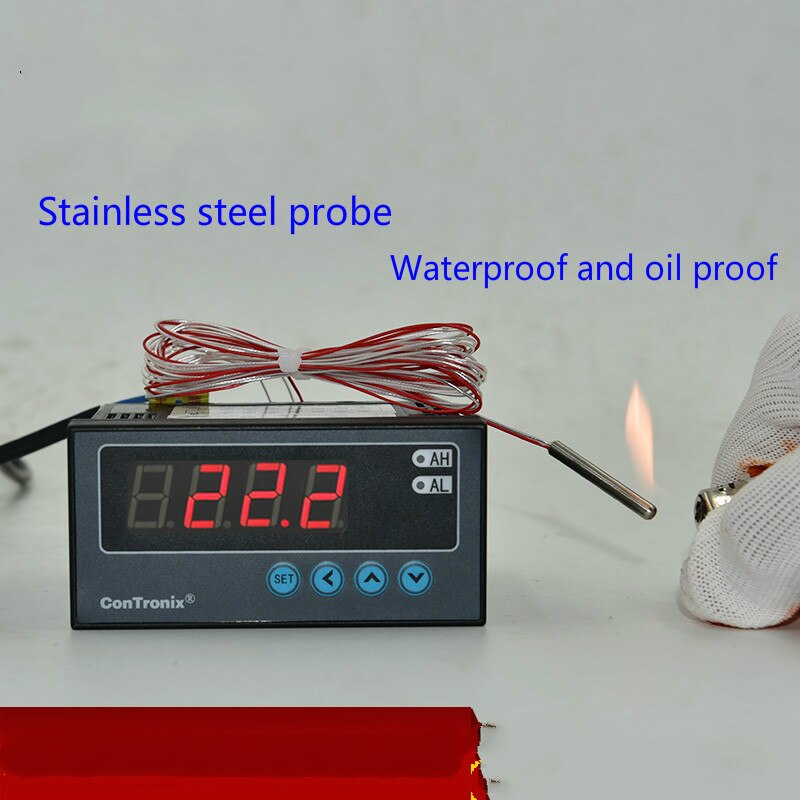 2 meters PT100 temperature sensor Probe PT100 Cable Stainless Probe Thermal resistance temperature probe1M/2M/3M/5M