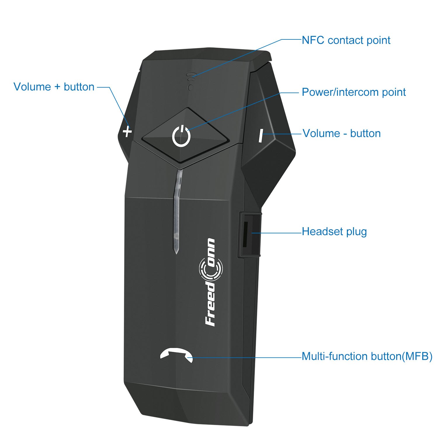 Original Freedconn Intercom Motorcycle Helmet Accessories 2 in 1 Headset Clip Apply To COLO-RC Bluetooth Intercomunicador