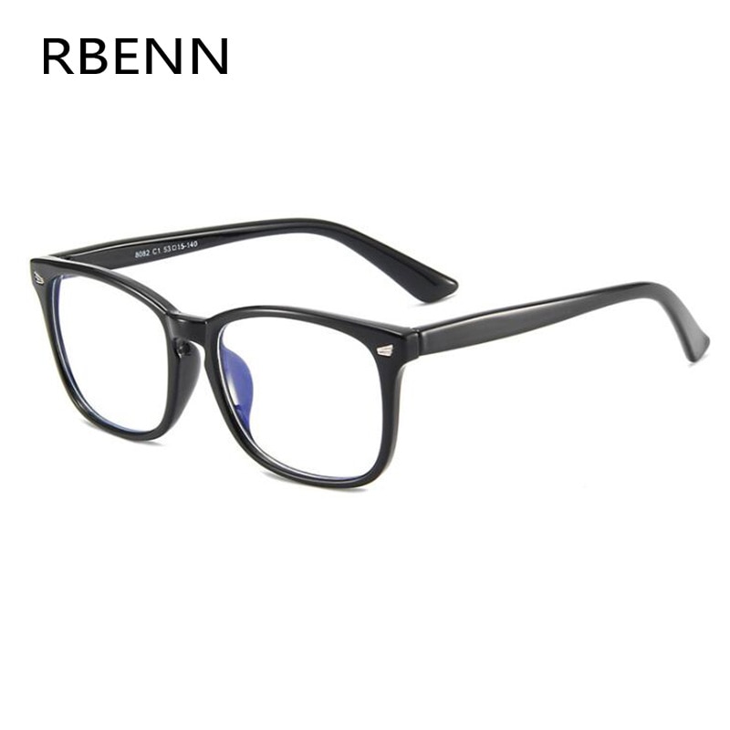 Rbenn blauw licht blokkerende computerbril, vierkante nerdbril, montuur, anti-oogvermoeidheid, hoofdpijn, computerleesbril  uv400