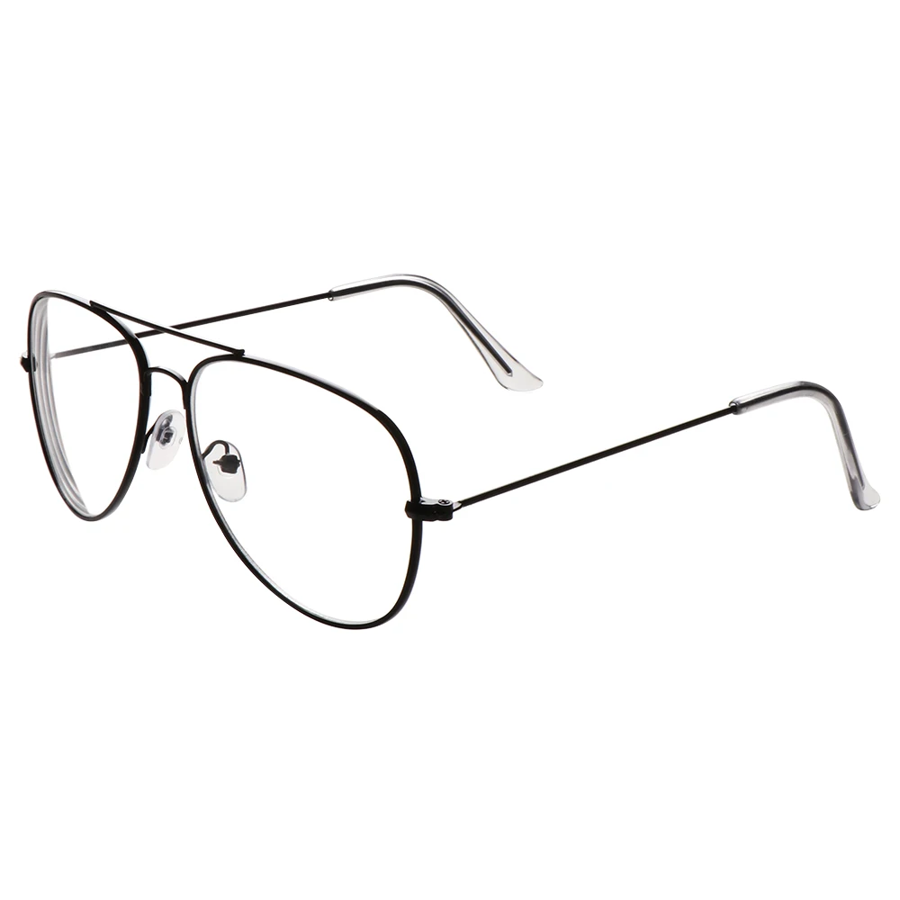 Classic Myopia Glasses Oversized Metal Vintage Myopia Glasses Women Men Ultralight Glasses Vision Care -100~-500 Diopter: black / +300