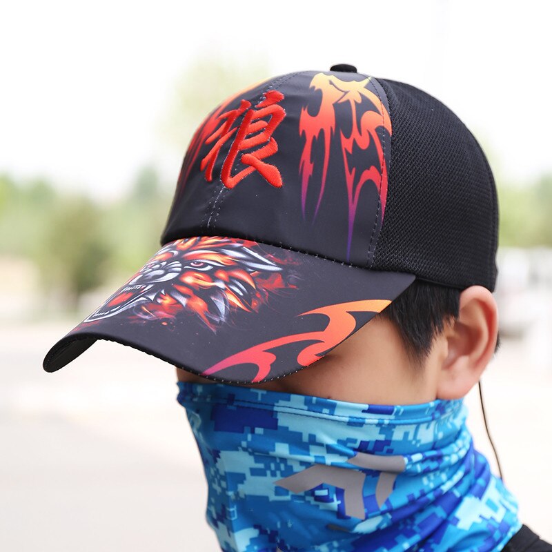 Fiskehat myggenet hat solbeskyttelse hals solbeskyttelseshat mænd: Rød