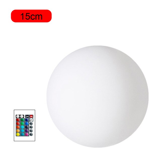 16 Color Floating Pool Lights Changing RGB LED Ball Lights IP67 Waterproof 20cm 15cm 12cm Tub Night Lights Pool Toys: 15CM