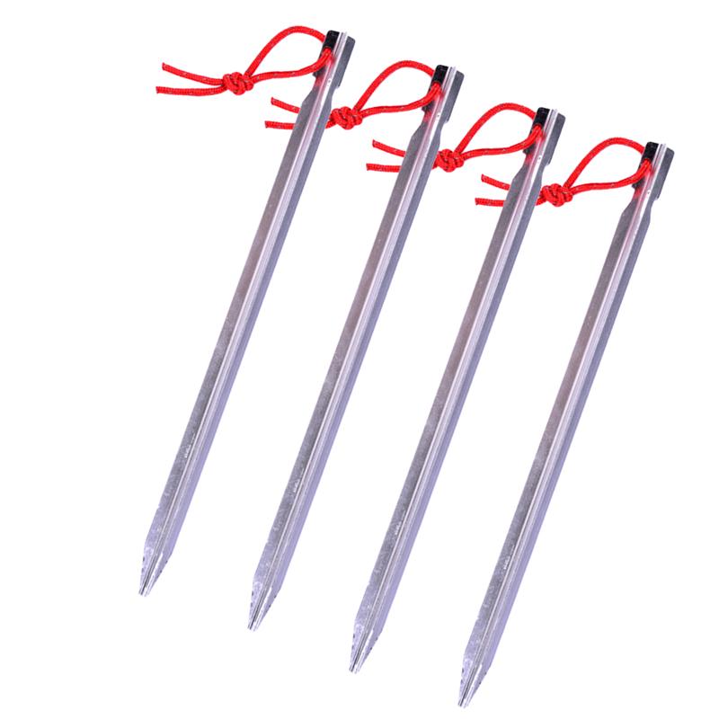 4 Stuks Outdoor 23Cm Ultralichte Aluminium Nagels Camping Haringen Tent Stake Nagels Voor Outdoor Camping picknick