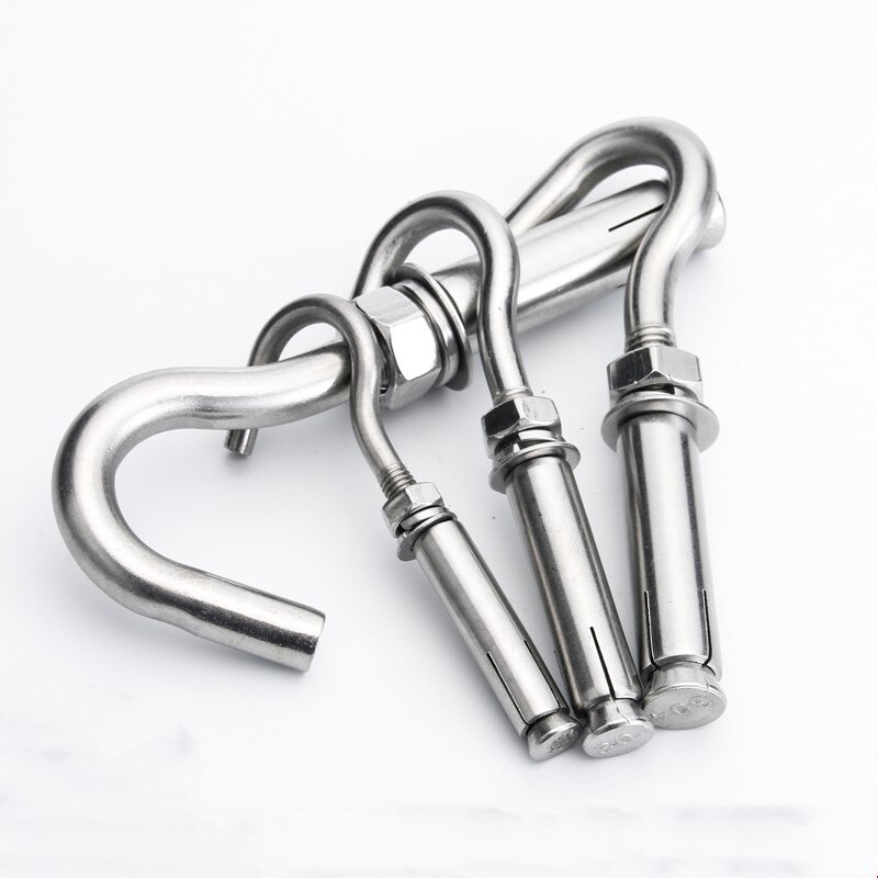 304 Stainless Steel Expansion Screw Hooks Lifting Ring Clothes hook M5 M6 M8 M10