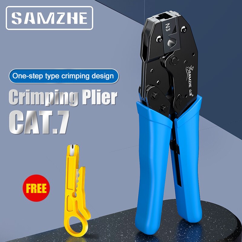 Samzhecat 7 crimper værktøj crimping pliernetwork crimper til cat 7 modulære stik