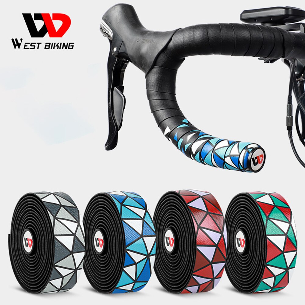 WEST RADFAHREN 2 Meter Rennrad Fahrrad Lenker Band Anti-skid Lenker Gürtel PU Band DIY Verband W/bar Plugs