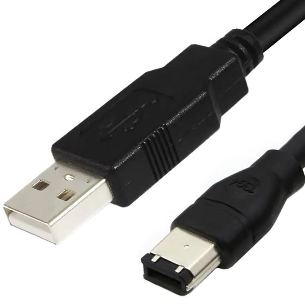Firewire-Stecker IEEE 1394 Firewire 6-poliger Stecker auf USB 2.0-Stecker, Adapter-Konverterkabel, Laptops-Kabel, 1,2 m, 3 m