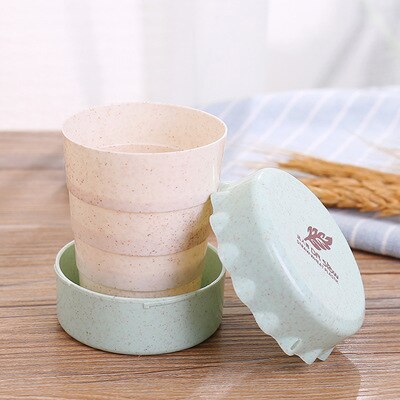 Draagbare Intrekbare Vouwen Cup met Deksel Outdoor Telescopische Inklapbare Drinken Cup Travel Camping water cup 1 pcs