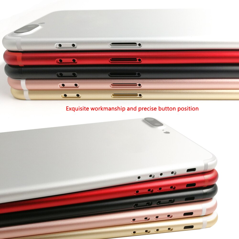 Tylna pokrywa baterii dla iPhone 7G 7 8 Plus obudowa tylna obudowa baterii obudowa środkowa rama wymiana części zamiennych