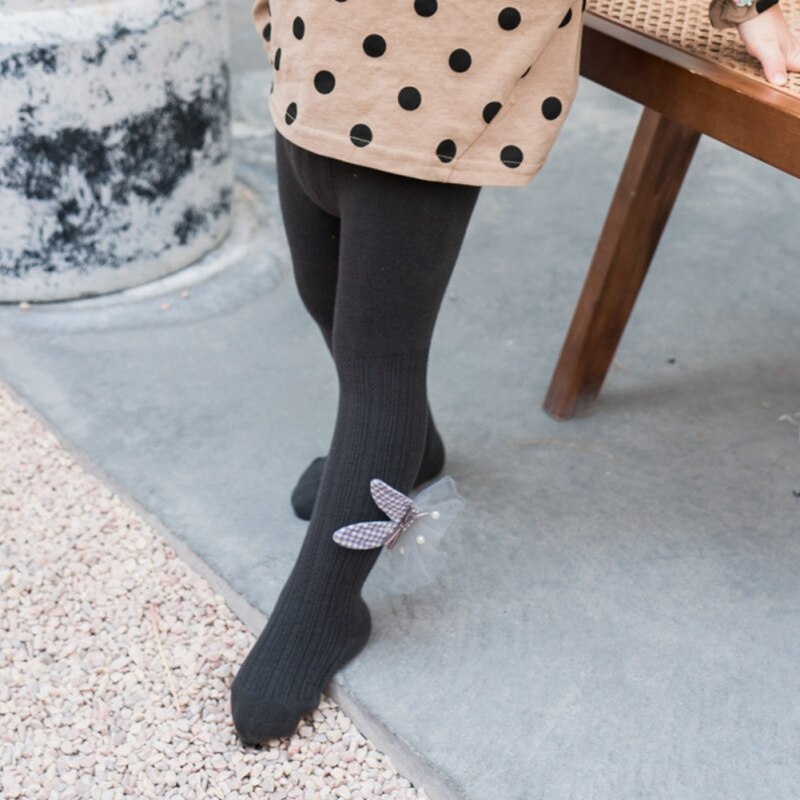 Baby Girl Stretch Leggings Broek en Najaar Peuter Kind Breien Broek