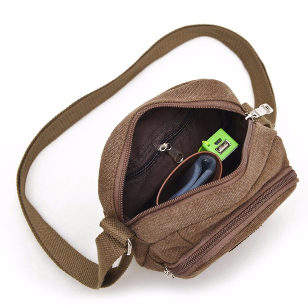 Vintage Canvas mannen Schoudertas Casual Crossbody Tassen voor Mannen Leisure Reizen Strandtas Effen Mannelijke Tas bolsos Mujer