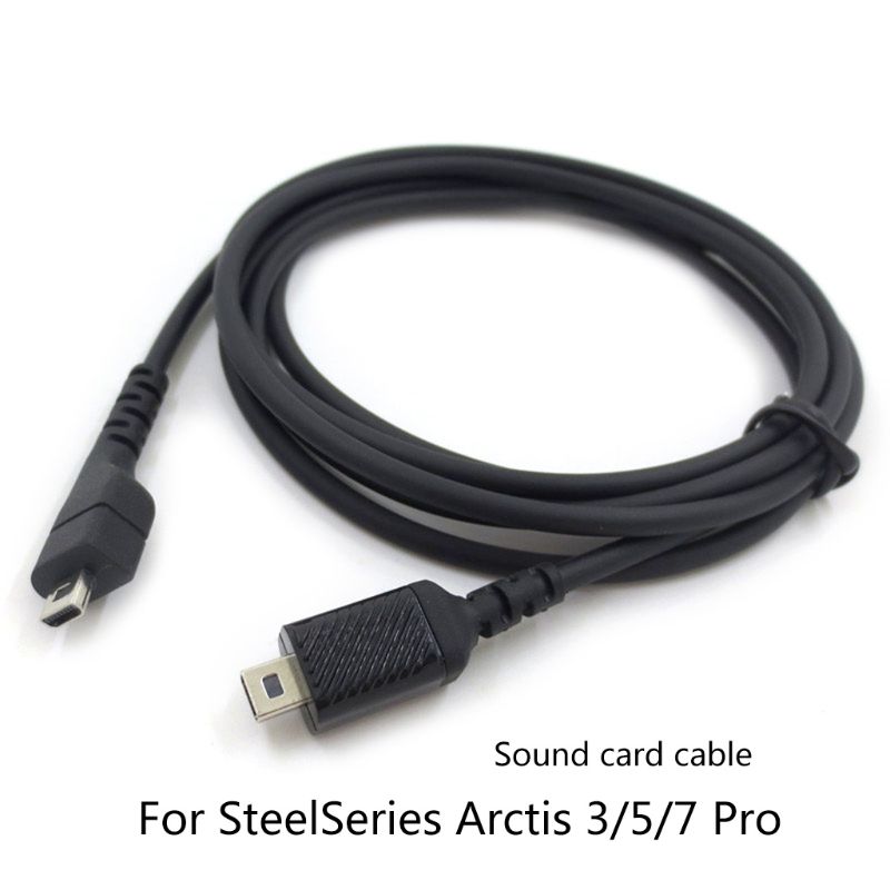 Replacement Sound Card Audio- Cables for steel-Series Arctis 3/5/7 Pro Headphone R2JF