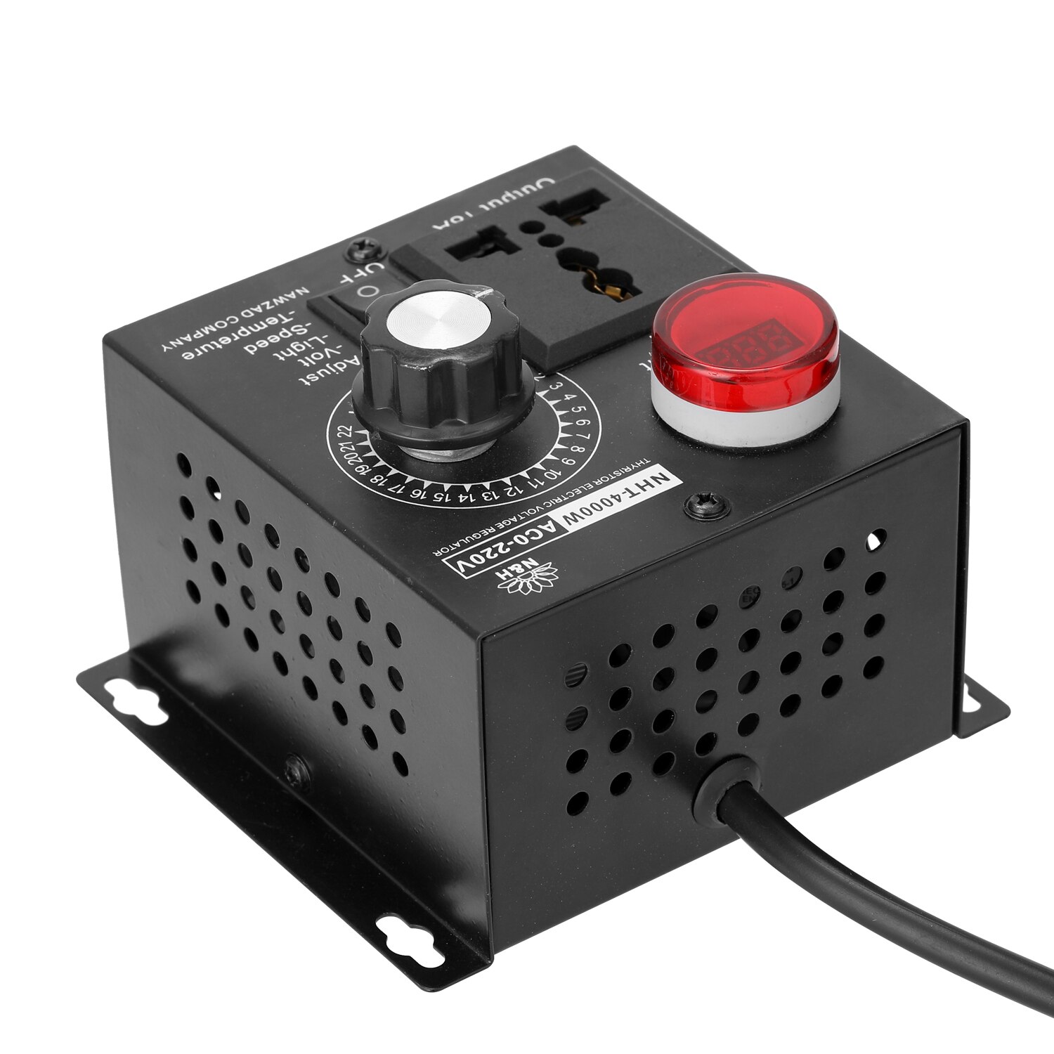 Adjuatable Dimmer NHT-4000W Variable Voltage Controller SCR Voltage Regulator AC 220 V Compact Speed Temperature Light Voltage