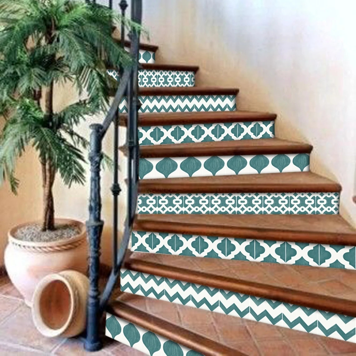 Tile Stairs Stickers Waterproof Non-slip Floor Sticker Home Renovation Poster Thick Stairway Renew Furniture Adhesive