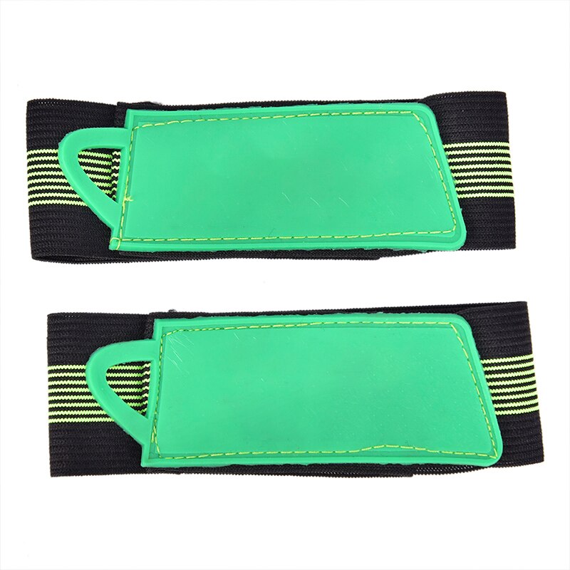 2pc vélo vélo extérieur cheville jambe lier pansement pantalon pantalon bandes Clips sangle: Vert