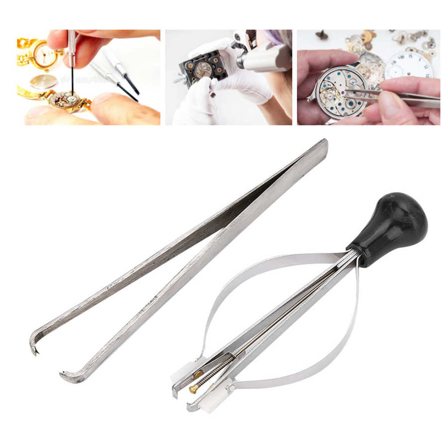 Extractor de agujas de reloj, herramienta de extracción de ajuste, Kit de accesorios de reparación de reloj, 2 piezas