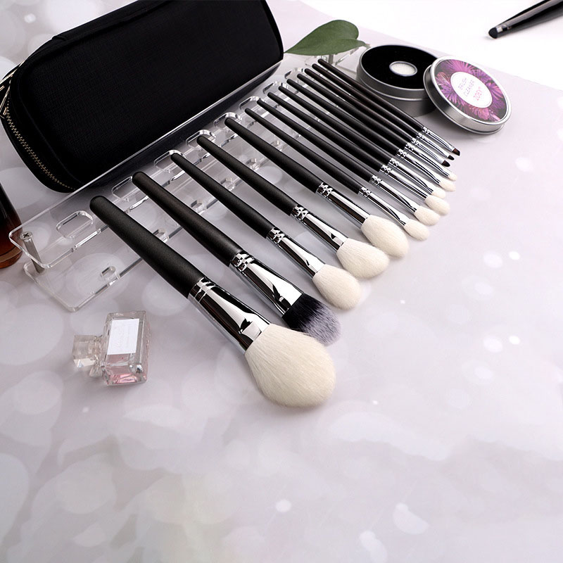 Uld kobber tube makeup børste sæt høj værdi foundation øjenskygge concealer børste multifunktion makeup værktøj
