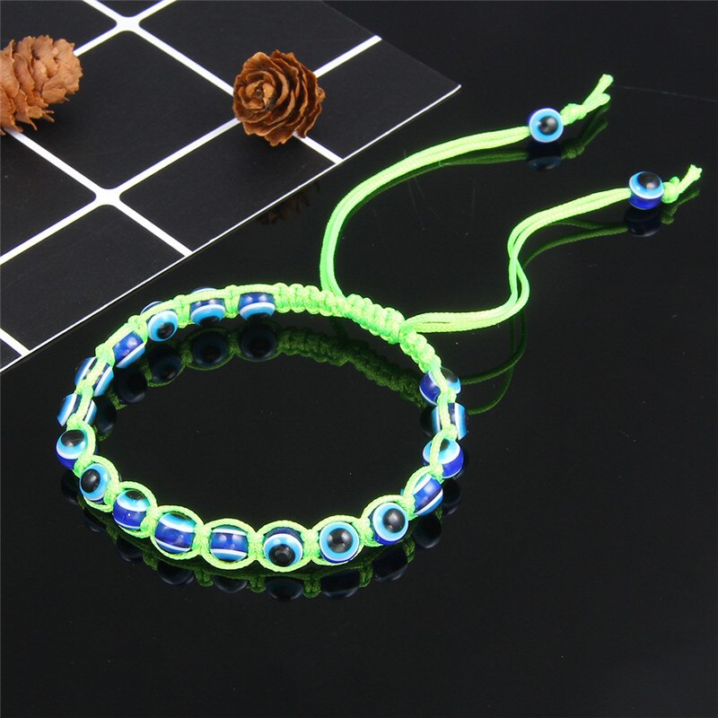 Lucky Kabbalah Red String Thread Hamsa Bracelets Blue Turkish Evil Eye Charm for Women Kids Girls Handmade Friendship Jewelry: green