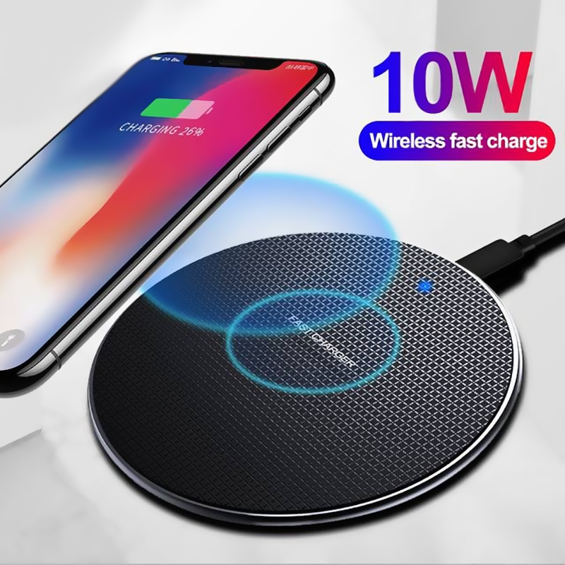 10W Fast Wireless Charger For Samsung Galaxy S10 S9/S9+ S8 Note 10 USB Qi Charging Pad for iPhone 11 Pro Max X XS XR 8 Plus