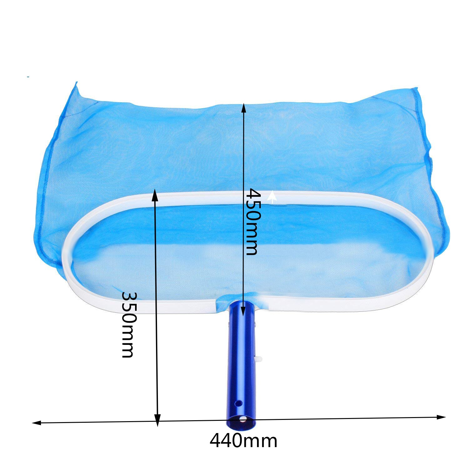 Heavy Duty Deep-Bag Pool Net Pool Skimmer Leaf Skimmer Rake - Fine Mesh Net for Cleaning Pool, Tub, Spa, Removing Leaves &