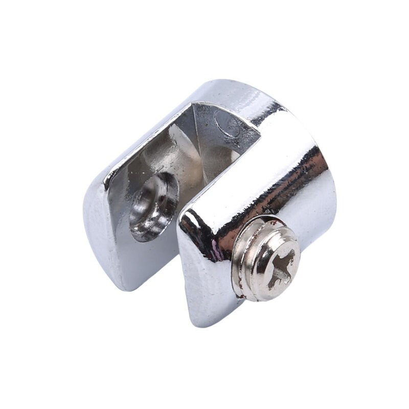 Glasbelagte beslag zink krom legering hyldeholder støtteklemme cylindrisk glasclips bogreol vinskab glasclips