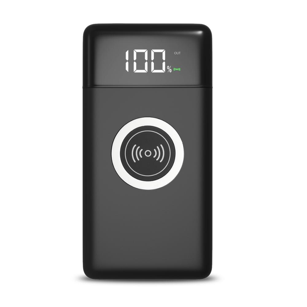 Mini Draagbare Oplader Power Bank 10000Mah Snel Opladen Power Bank Moblie Telefoon Power Bank 10000Mah: Black