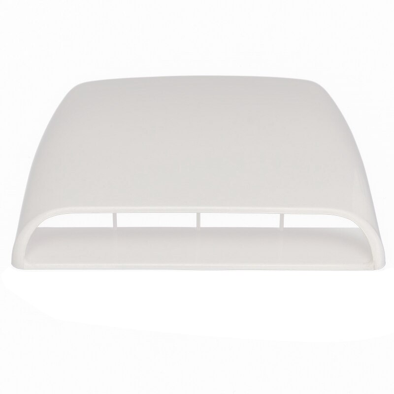 Universal Car Decorative Air Flow Intake Hood Scoop Turbo Bonnet Vent Cover Hood Car Styling: White