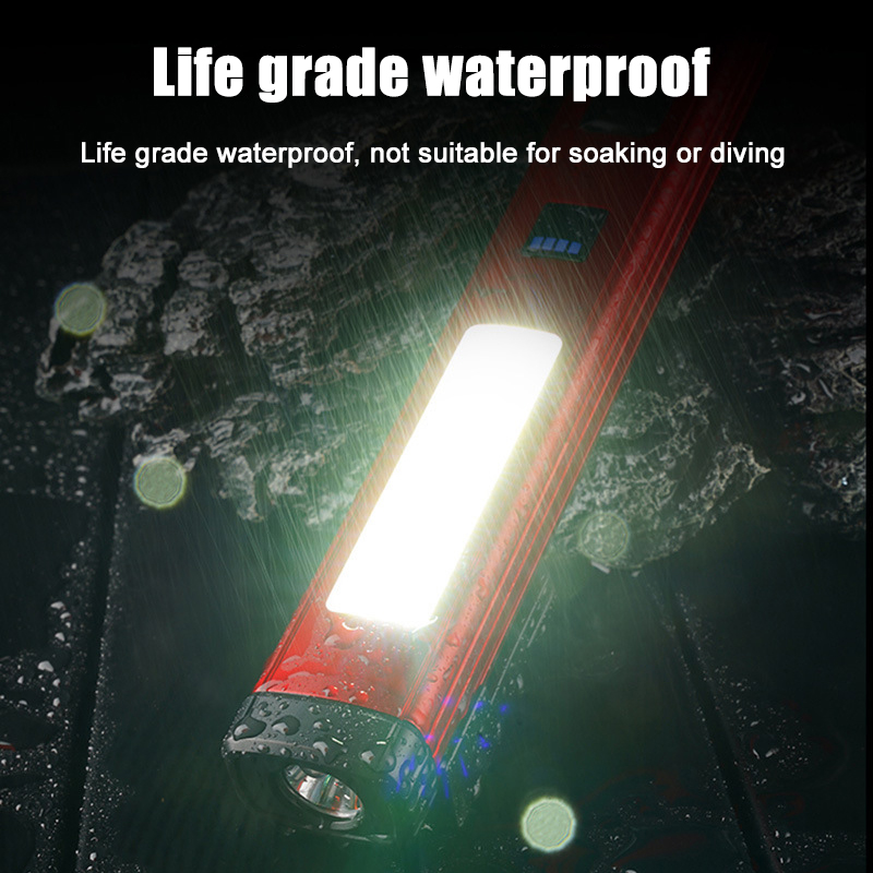 Mini tragbare LED-Stift lampe Kolben Seiten licht Boden Magnet Taschenlampe mit Stift Clip eingebaute Batterie Typ C wiederauf ladbare Arbeits lampe