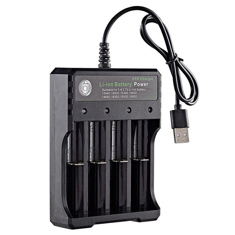 Battery Charger Dc Adapter 18650 Li-Ion Batterij 4 Slots Opladen Voor 10440 14500 16340 16650 14650 18350 18500 18650 Batterij