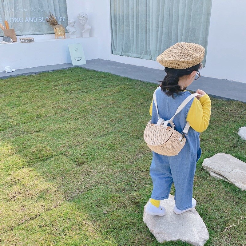 Herfst koreaanse kinderkleding babymeisjes overalls peutermeisjes denim jarretelbroeken kinderen jongens mode cowboybroek