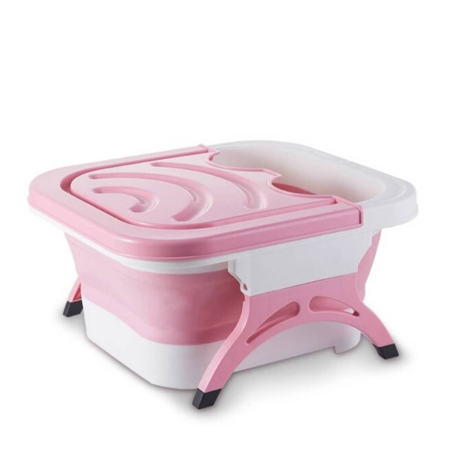 Behogar Plastic Foldable Foot Soaking Bucket Portable Bathtub Foaming Massage Wash Basin For Household Sauna Bathtub Accessories
