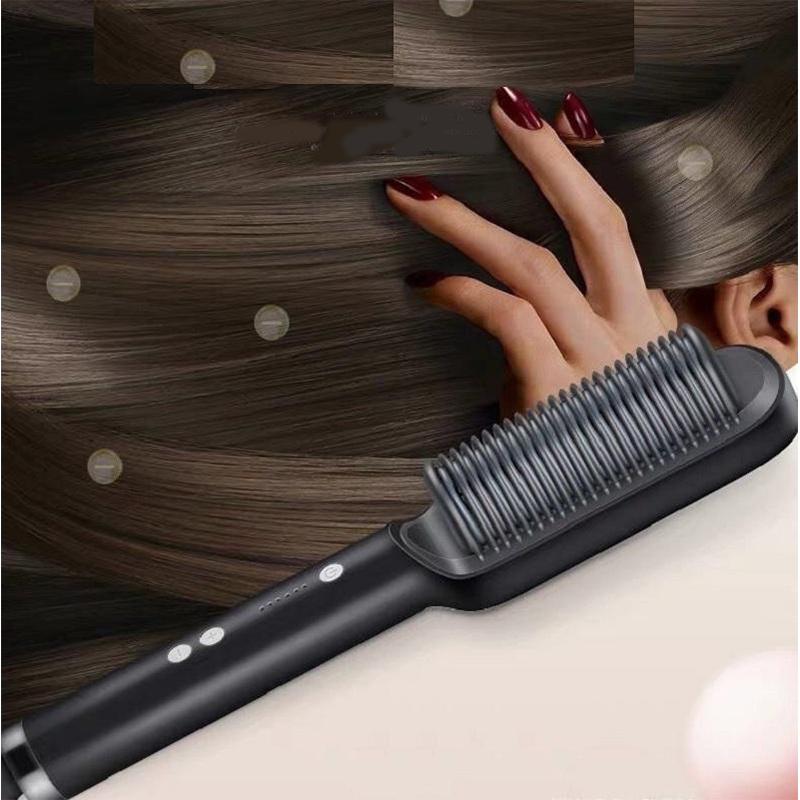 Cepillo alisador de pelo eléctrico, cerámica de calentamiento rápido, peine para el hogar, herramientas para el cabello de