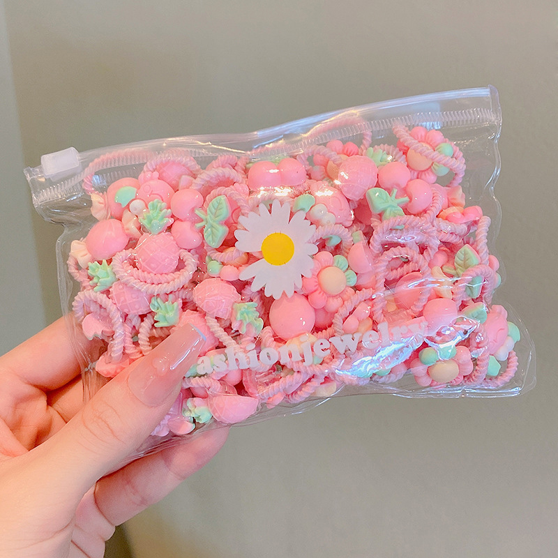 10/20 unids/set nuevas diademas bonitas de dibujos animados para niñas bandas elásticas para el cabello accesorios para el cabello para niños Scrunchies adornos para la cabeza: XXS / Azul