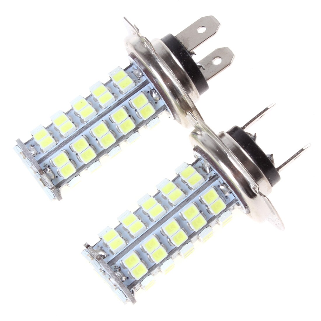 2 kpl  h7 led auton sumuvaloa 68 smd led xenon automaattisumuvalon valkoisilla polttimoilla