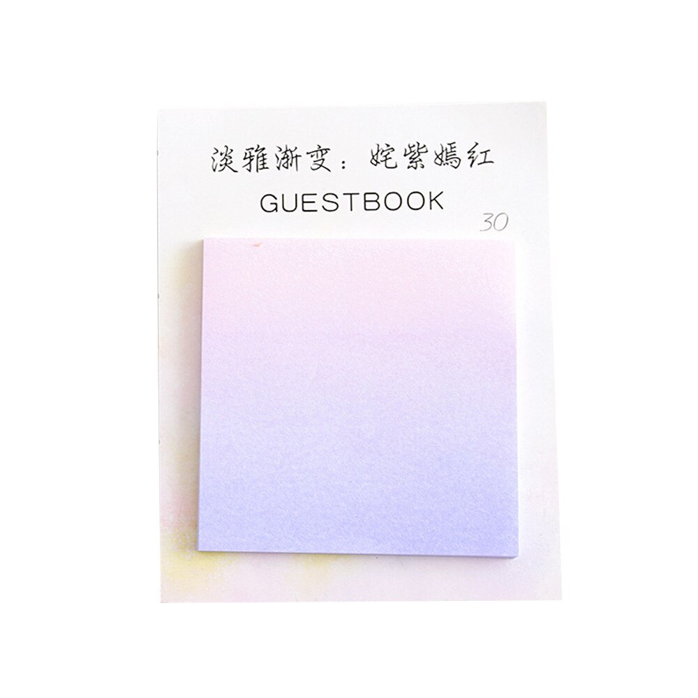 Gradient Color Self Stick Notes Self-adhesive Sticky Note Cute Notepads Posted Writing Pads Stickers Paper , 30 Sheets/pad: C