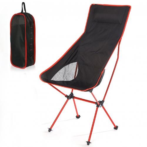 Outdoor Draagbare Klapstoel Vissen Camping Rugleuning Seat Tuinmeubelen: Rood