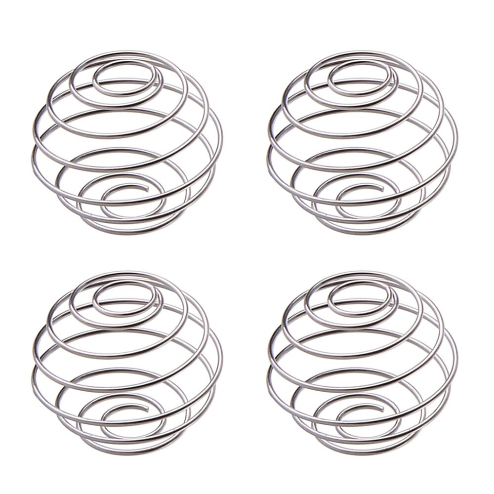 Stainless Steel Whisk Ball Mixed Shaker Bottle Protein Fitness Water Bottle Juice Milk Mixer Mixing Bar Drink Gadgets: 4Pcs