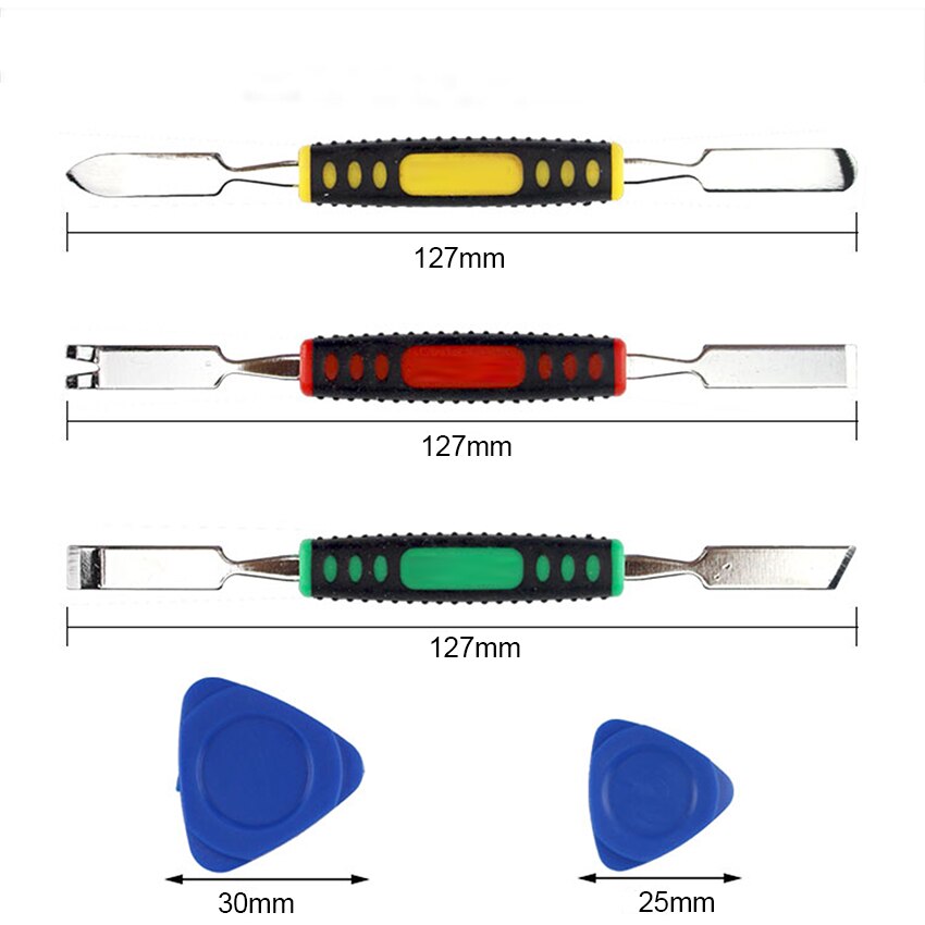 5 IN 1 Dual Ends Metal Spudger & Plastic Guitar Picks Pry Opener For iPhone iPad Tablet Mobile Phone Opening Repair Tool