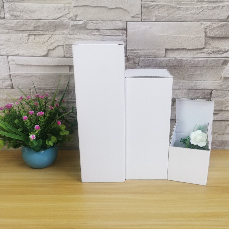 10Pcs White Cardboard Packaging Box Thicken 3 Layer Corrugated Box Paper Courier Box for