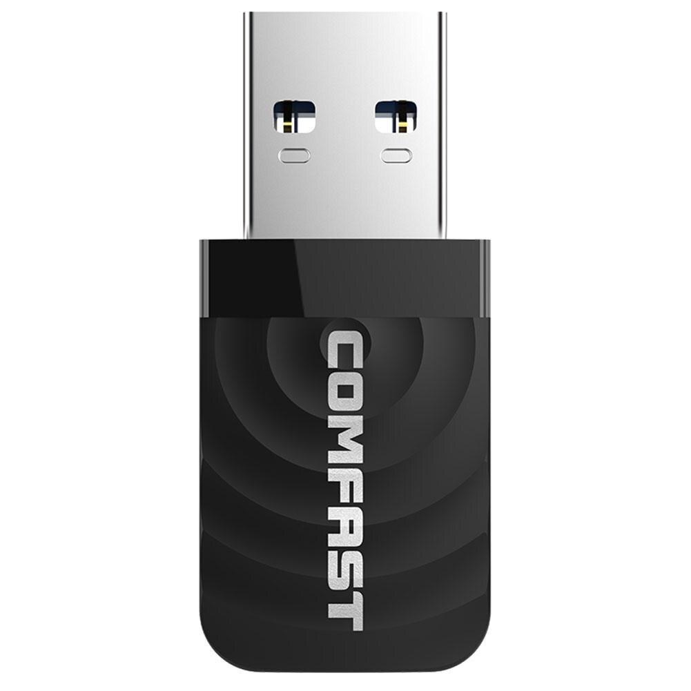 Comfast Usb Draadloze Netwerkkaart 1300Mbps Ethernet Wifi Adapter Dongle Receiver 802.11 B/G/N Dual Band voeding Poort