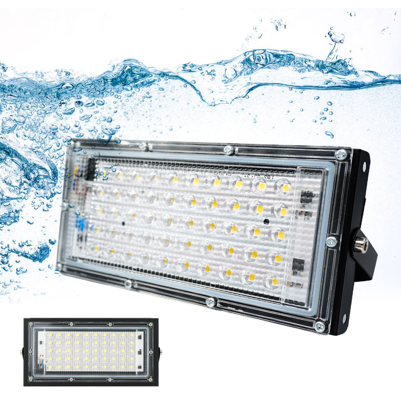 LED Flood Light IP65 Waterproof AC 110V 220V 50W 100W Outdoor Garden Projector Lighting Spotlight Wall Lamps Floodlights