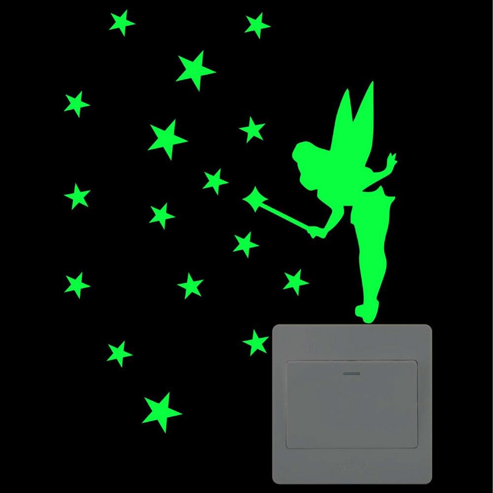 Lichtgevende Stickers, Schakelaar Muurstickers Fluorescentie Stickers Glow In The Dark, Woonkamer Slaapkamer Verwijderbare Muurstickers Muurschilderingen
