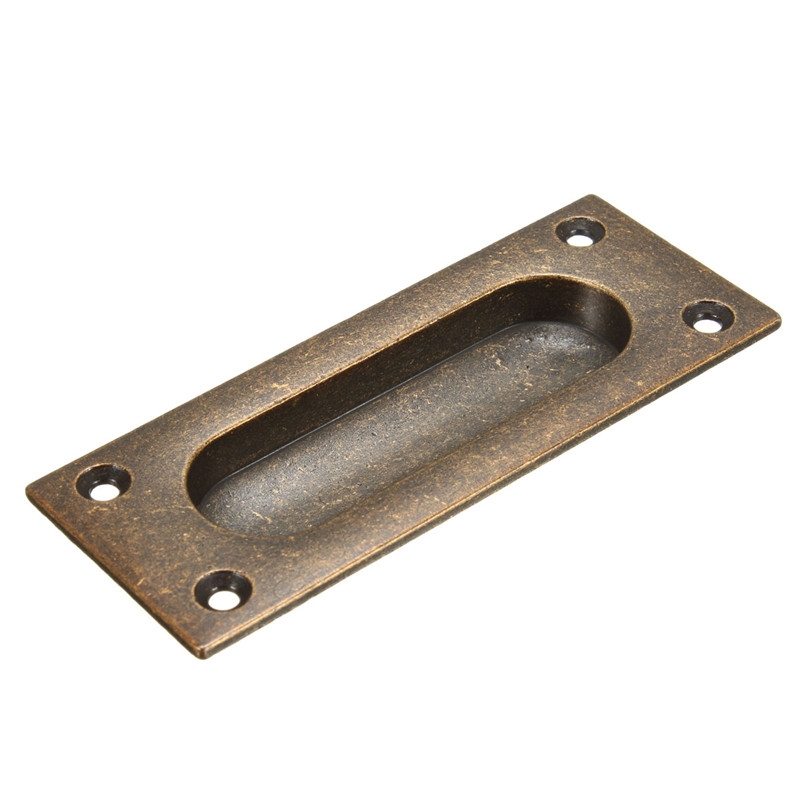 Rustfritt stål støpejernsdør skyveskap møbelhåndtak innsats vintage 92.5x 36mm 2 type